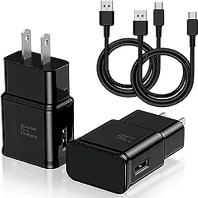 Samsung S8 / S9 /S10 Adaptive Fast Charger Plug & USB Type C Cable set